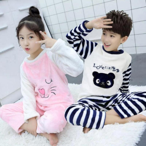 Cartoon Flannel Sleepwear