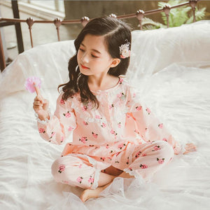 Spring Autumn Lace Patchwork Pajama - Kennedy Fashion