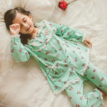 Load image into Gallery viewer, Spring Autumn Lace Patchwork Pajama - Kennedy Fashion