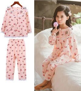 Spring Autumn Lace Patchwork Pajama - Kennedy Fashion