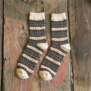 Vintage Striped Totem Winter Socks - Kennedy Fashion