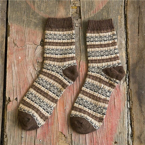 Vintage Striped Totem Winter Socks - Kennedy Fashion