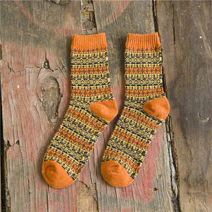 Vintage Striped Totem Winter Socks - Kennedy Fashion