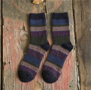 Vintage Striped Totem Winter Socks - Kennedy Fashion