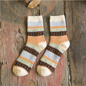 Vintage Striped Totem Winter Socks - Kennedy Fashion