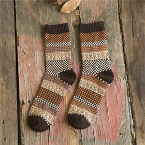 Vintage Striped Totem Winter Socks - Kennedy Fashion