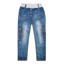 Load image into Gallery viewer, Elastic Waist Zipper Jeans - Kennedy Fashion