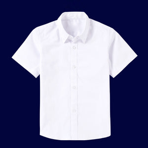 Solid Cotton Short Sleeve Formal Shirt - Kennedy Fashion