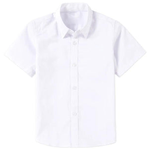 Solid Cotton Short Sleeve Formal Shirt - Kennedy Fashion