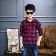 Load image into Gallery viewer, Collar Plaid Tops - Kennedy Fashion