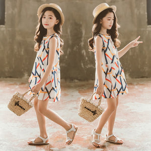 Sleeveless Casual Teenage Dress - Kennedy Fashion